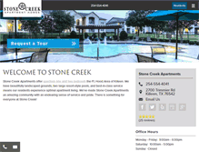 Tablet Screenshot of liveatstonecreek.com